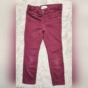 💥5/$30 Jordache Jeggings Girls Size 6 Maroon Stretch Denim Straight Slim